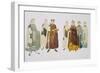 Print Depicting Emperor Justinian and Empress Theodora with Attendants-null-Framed Giclee Print
