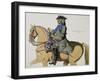 Print Depicting King George II on Horseback-null-Framed Giclee Print