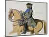 Print Depicting King George II on Horseback-null-Mounted Giclee Print