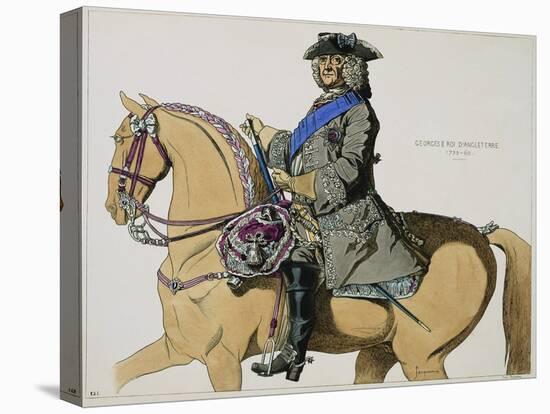 Print Depicting King George II on Horseback-null-Stretched Canvas