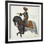 Print Depicting King Louis XIV Riding on a Gray Horse-null-Framed Giclee Print