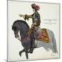 Print Depicting King Louis XIV Riding on a Gray Horse-null-Mounted Giclee Print