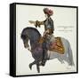 Print Depicting King Louis XIV Riding on a Gray Horse-null-Framed Stretched Canvas