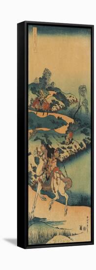 Print from the Series 'A True Mirror of Chinese and Japanese Poems (Shiika Shashinkyo)', C.1833 (Co-Katsushika Hokusai-Framed Stretched Canvas