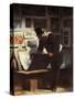 Print Lover-Honore Daumier-Stretched Canvas