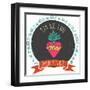 Print - Mexican Heart, Day of the Dead Poster-Marish-Framed Art Print