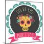 Print - Mexican Sugar Skull, Day of the Dead Poster-Marish-Mounted Art Print