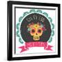 Print - Mexican Sugar Skull, Day of the Dead Poster-Marish-Framed Art Print