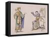 Print of a 12th-Century King and Knight-null-Framed Stretched Canvas