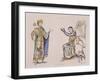 Print of a 12th-Century King and Knight-null-Framed Giclee Print