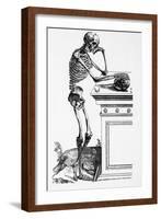 Print of a Skeleton Contemplating a Skull-Bettmann-Framed Giclee Print