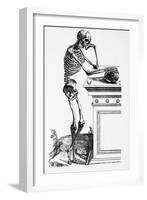 Print of a Skeleton Contemplating a Skull-Bettmann-Framed Giclee Print