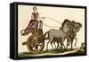 Print of Ancient Greek Female Charioteer-null-Framed Stretched Canvas