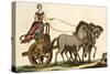 Print of Ancient Greek Female Charioteer-null-Stretched Canvas