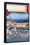 Print of Coastal Scene by Hiroshige-Stefano Bianchetti-Framed Stretched Canvas