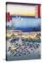 Print of Coastal Scene by Hiroshige-Stefano Bianchetti-Stretched Canvas