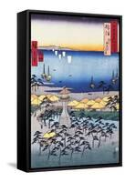 Print of Coastal Scene by Hiroshige-Stefano Bianchetti-Framed Stretched Canvas