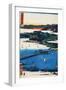 Print of Coastal Scene by Hiroshige-Stefano Bianchetti-Framed Giclee Print