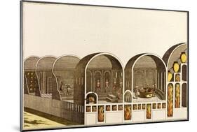 Print of Cross Section of Roman Baths-null-Mounted Giclee Print