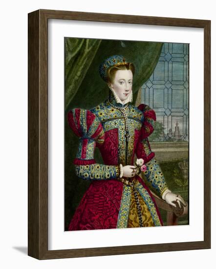 Print of Mary Queen of Scots after Portrait by Zuccaro-null-Framed Photographic Print