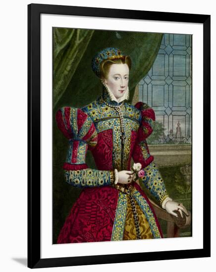 Print of Mary Queen of Scots after Portrait by Zuccaro-null-Framed Photographic Print