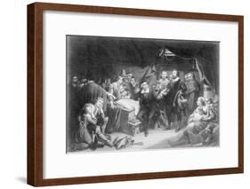 Print of Pilgrim Fathers Signing Mayflower Compact-null-Framed Giclee Print