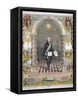 Print of President George Washington Dressed as a Freemason-null-Framed Stretched Canvas