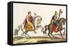 Print of Roman Cavalry on Horseback-null-Framed Stretched Canvas