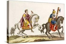 Print of Roman Cavalry on Horseback-null-Stretched Canvas