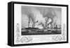 Print of Ships at Battle in Anson's Bay-null-Framed Stretched Canvas