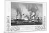 Print of Ships at Battle in Anson's Bay-null-Mounted Giclee Print