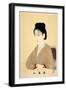 Print of Woman Wearing Wire Spectacles-Hashimoto Chikanobu-Framed Giclee Print