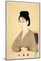 Print of Woman Wearing Wire Spectacles-Hashimoto Chikanobu-Mounted Giclee Print