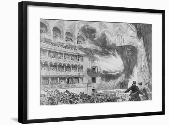 Print Showing the Fire at the Ring Theatre in Vienna in 1881-null-Framed Giclee Print