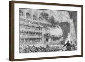 Print Showing the Fire at the Ring Theatre in Vienna in 1881-null-Framed Giclee Print