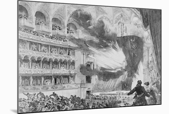 Print Showing the Fire at the Ring Theatre in Vienna in 1881-null-Mounted Giclee Print