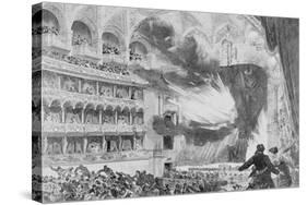 Print Showing the Fire at the Ring Theatre in Vienna in 1881-null-Stretched Canvas