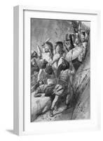 Print Showing the Spartans Capturing Mount Ithome-null-Framed Giclee Print