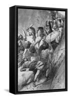 Print Showing the Spartans Capturing Mount Ithome-null-Framed Stretched Canvas