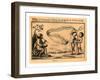 Print Shows Banner with Name of Italian Balloonist Vincent Lunardi; Includes Figure Playing a Drum-null-Framed Giclee Print