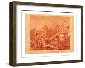 Print Shows the Death of Balloonists Jean-François Pilatre De Rozier and Jules Romain When their Ro-null-Framed Giclee Print