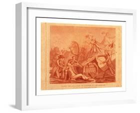 Print Shows the Death of Balloonists Jean-François Pilatre De Rozier and Jules Romain When their Ro-null-Framed Giclee Print