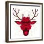 Print With Deer In Hipster Style-incomible-Framed Premium Giclee Print