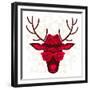 Print With Deer In Hipster Style-incomible-Framed Premium Giclee Print