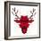 Print With Deer In Hipster Style-incomible-Framed Art Print