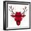 Print With Deer In Hipster Style-incomible-Framed Art Print