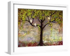 Print with Owls Moon River Tree-Blenda Tyvoll-Framed Art Print