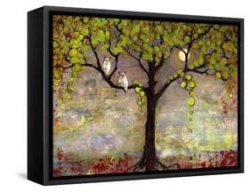 Print with Owls Moon River Tree-Blenda Tyvoll-Framed Stretched Canvas