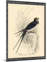 Printed Chimney Swallow-null-Mounted Art Print