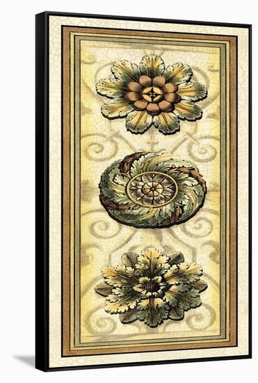 Printed Classic Rosette Panel I-Vision Studio-Framed Stretched Canvas